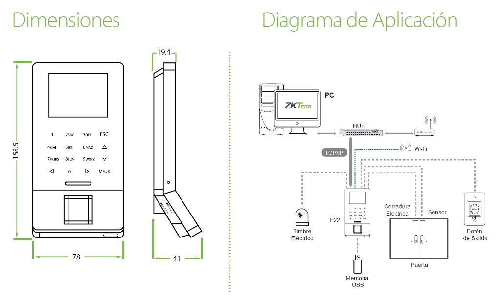 ZKTeco-F22 Diagrama