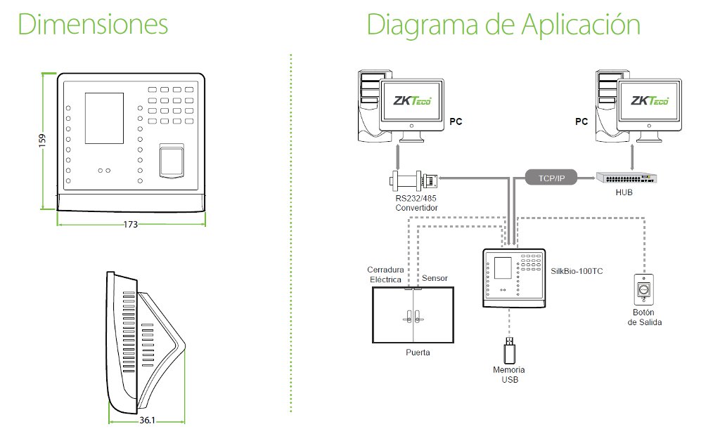 ZKTeco-SilkBio100TC Diagrama